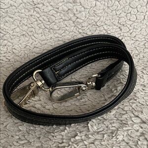 Brown dark color silver tone hardware 22” strap for bag like new